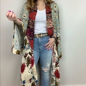 Umgee Multicolor Floral Kimono Cardigan